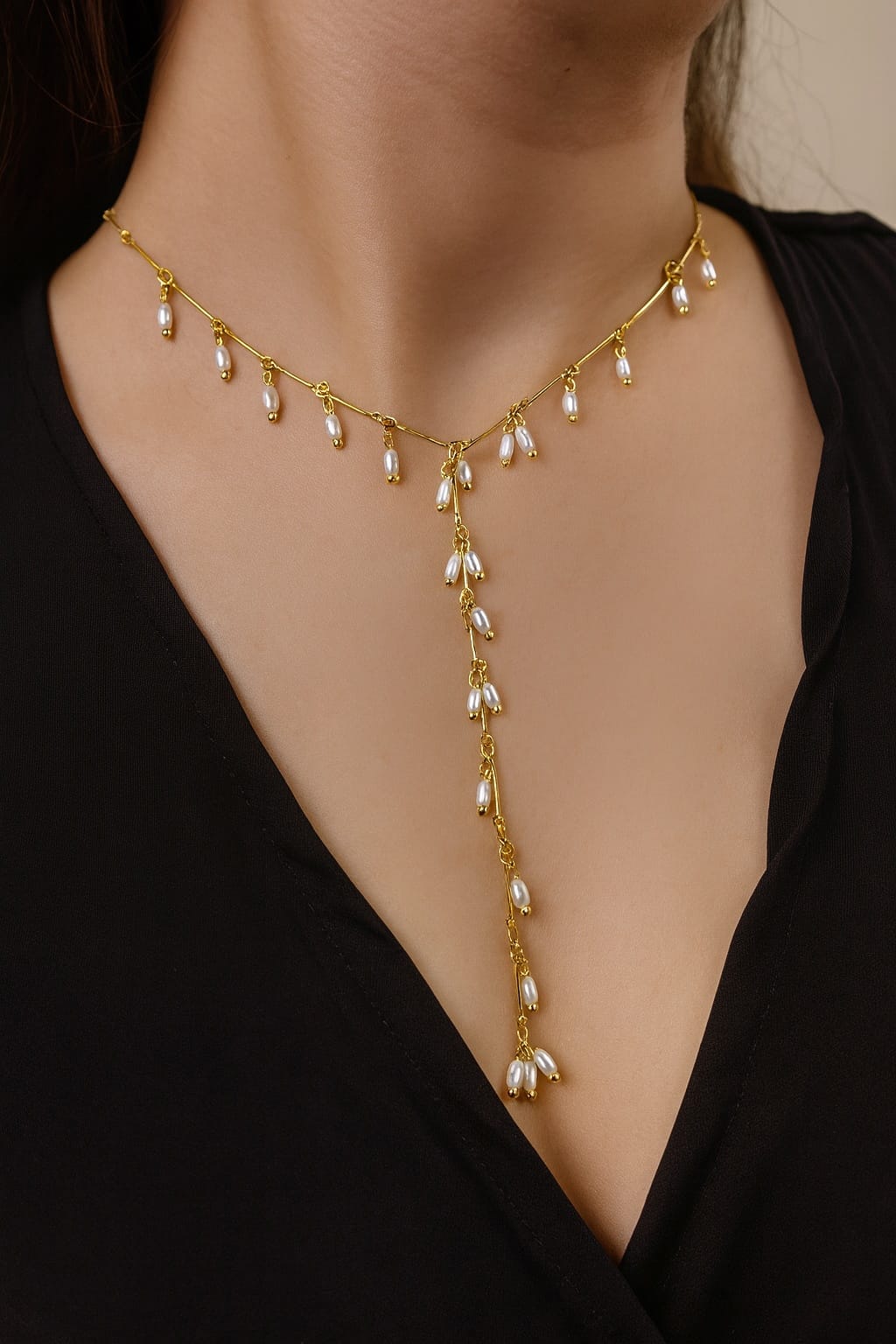 Collar - perla - Y Cascada