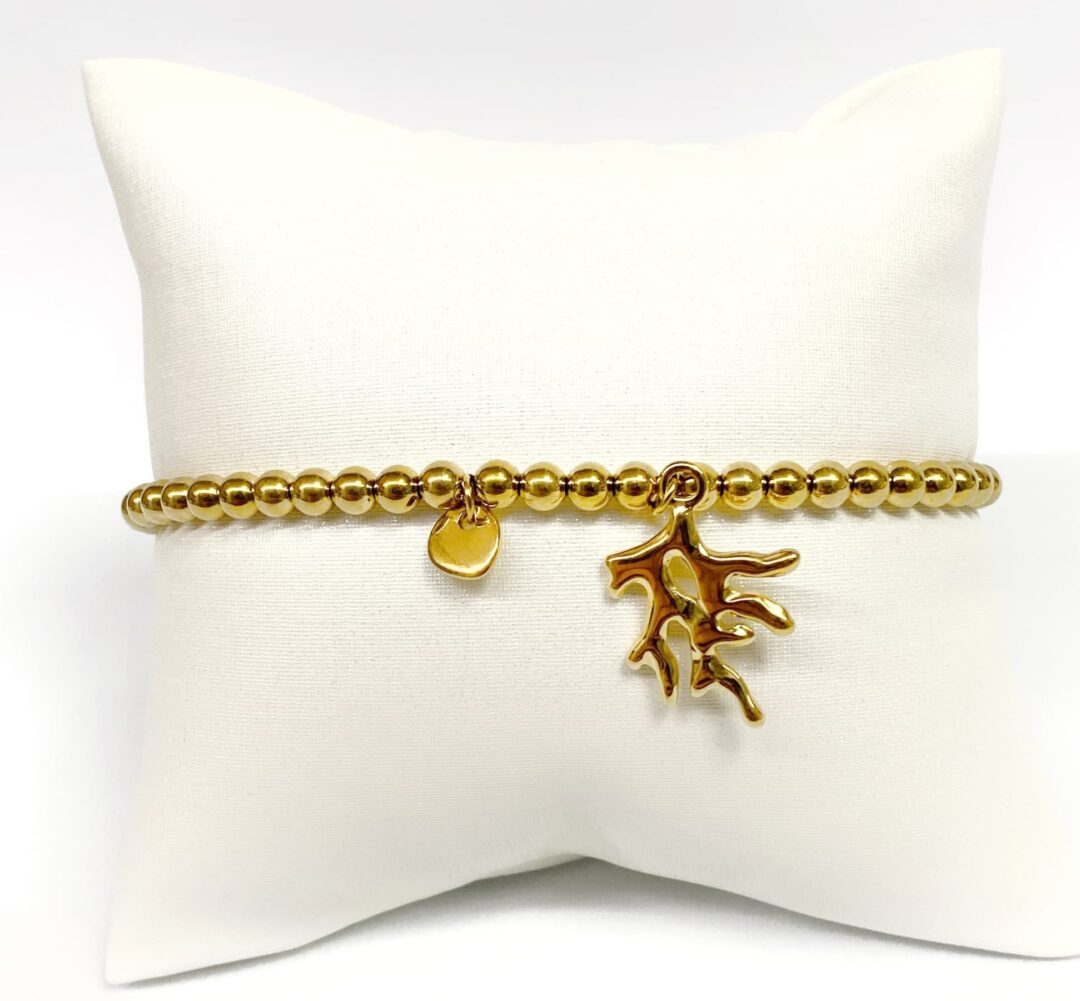 pulseras  elasticas de cuentas con dije - Imagen 4