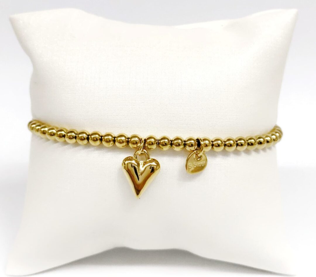pulseras  elasticas de cuentas con dije - Imagen 10