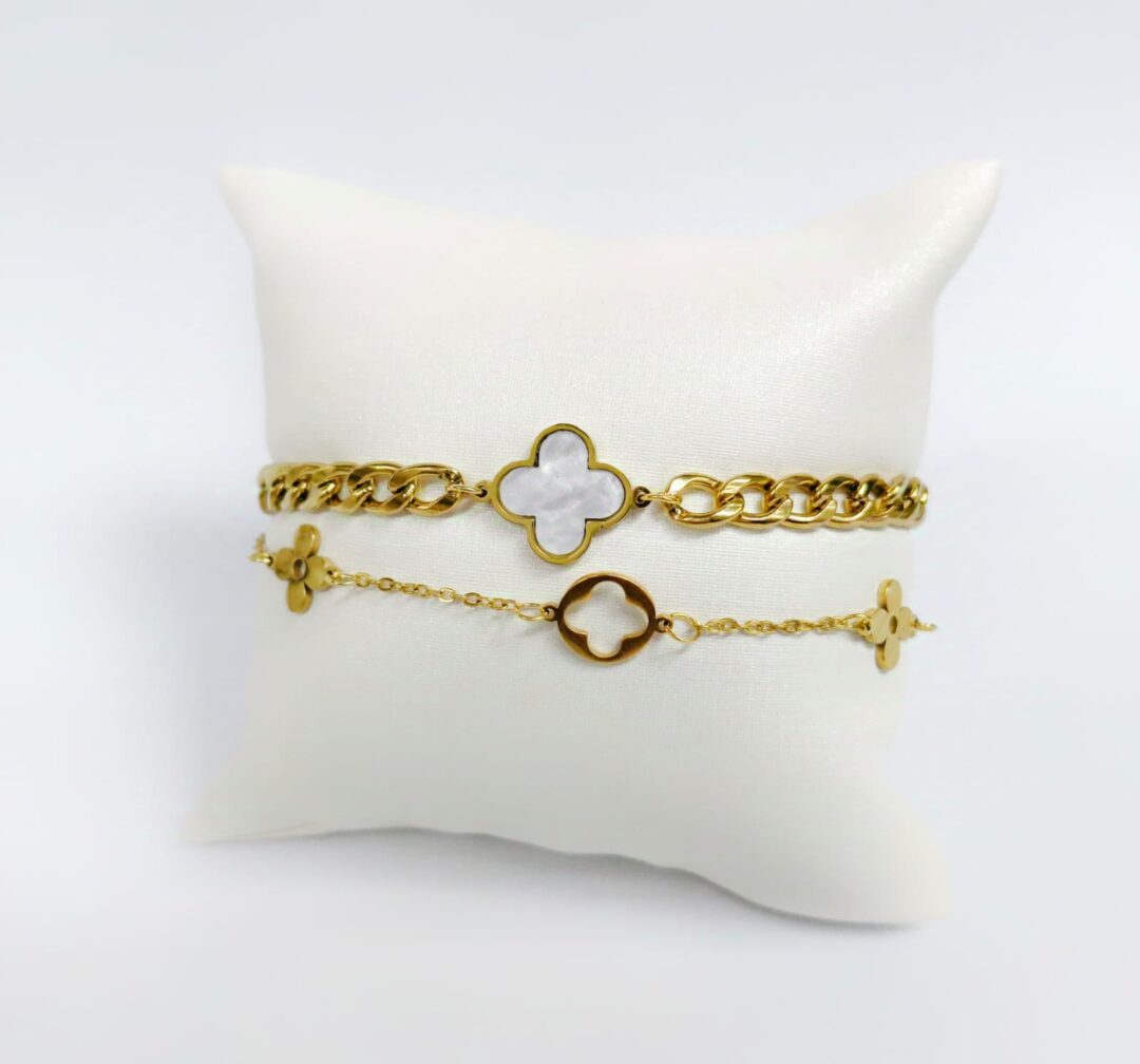pulseras doble hermosa Nacar - Imagen 3