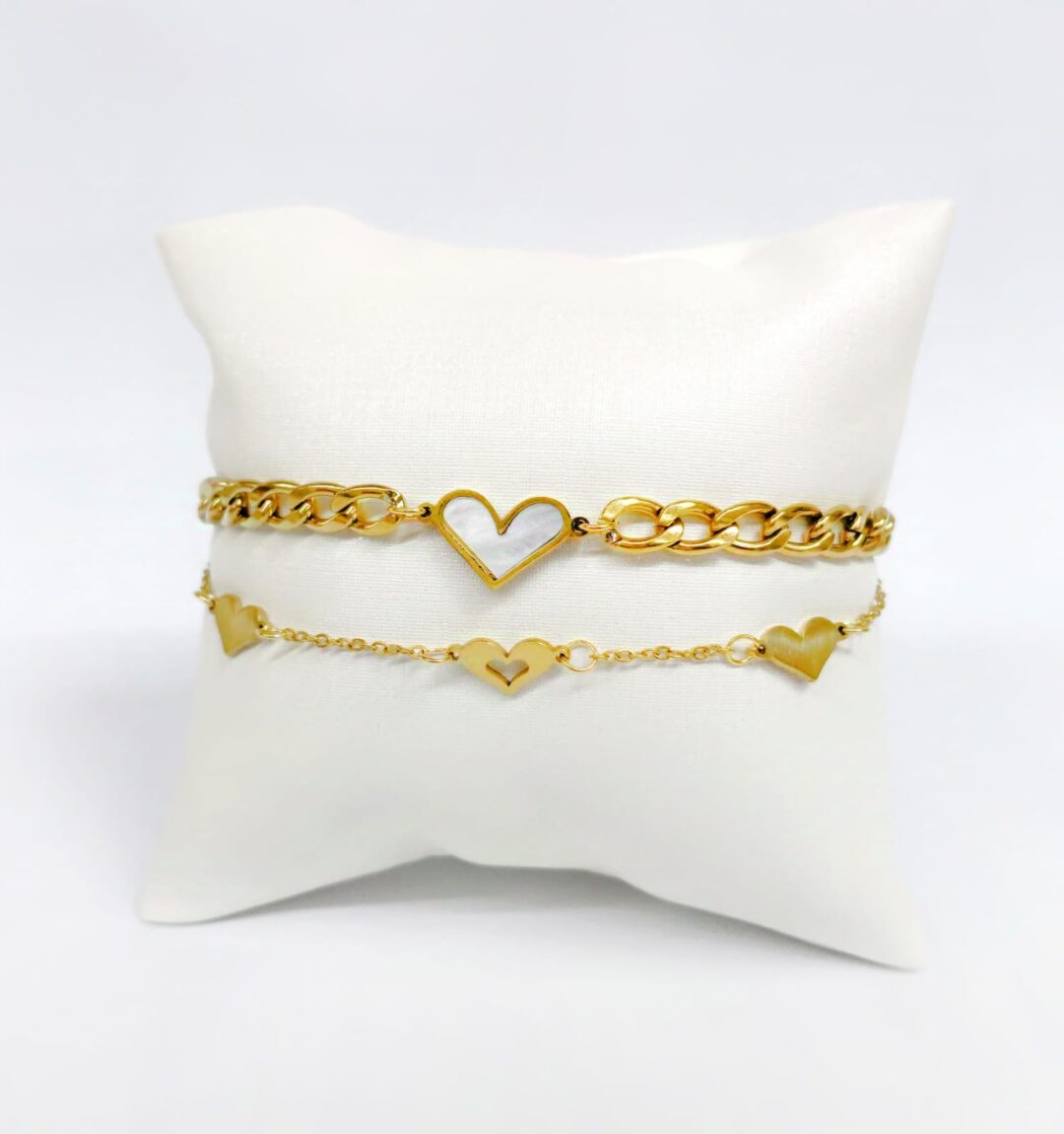 pulseras doble hermosa Nacar - Imagen 5
