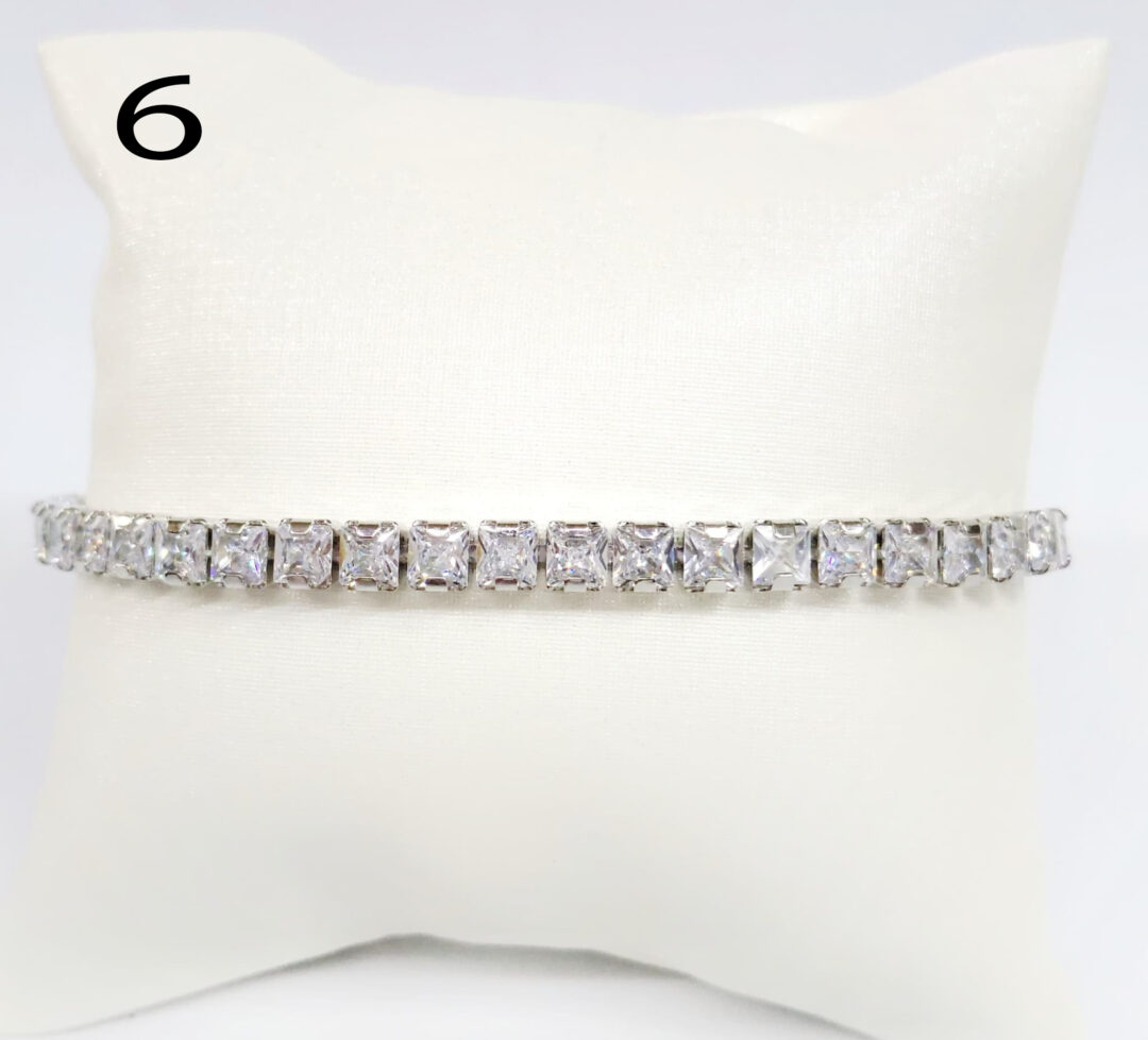 Pulsera circonita plateado - Imagen 7